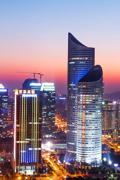 istock Urban cityscape, skyscrape at night 526899075