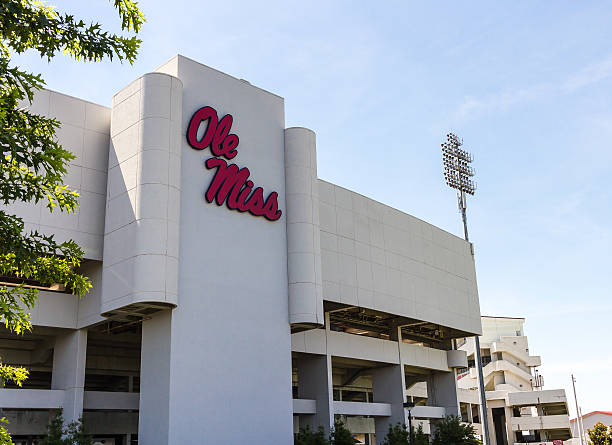 Vaught-Hemingway Stadium at Ole Miss Oxford, MS, USA - June 14, 2013: Vaught-Hemingway Stadium at Ole Miss in Oxford, Mississippi.  Orginally built in 1915. oxford mississippi photos stock pictures, royalty-free photos & images