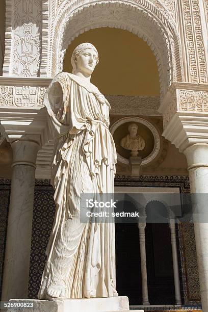 Seville Statue Pallas Pacifera In House Of Pilate Stock Photo - Download Image Now