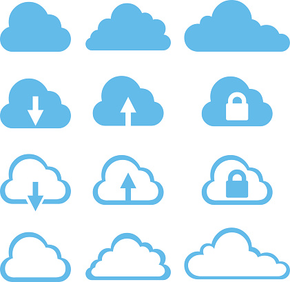 Vector Set of Cloud Icons