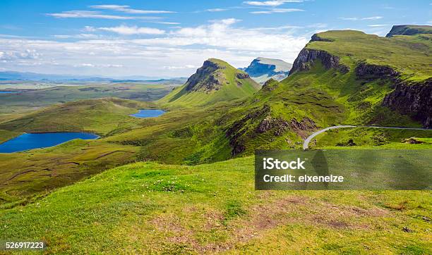 Green Landscape On The Isle Of Skye Stock Photo - Download Image Now - Blue, Cliff, Cloud - Sky