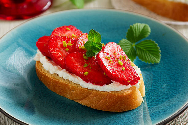 istock bruschetta with ricotta and strawberries. 526917321