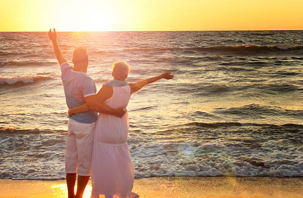 istock Mature couple on beach 526918585