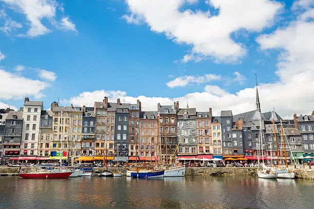 Honfleur downtown in Normandy France