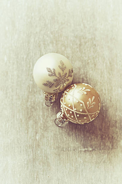 istock Two vintage Christmas ornaments 526919963