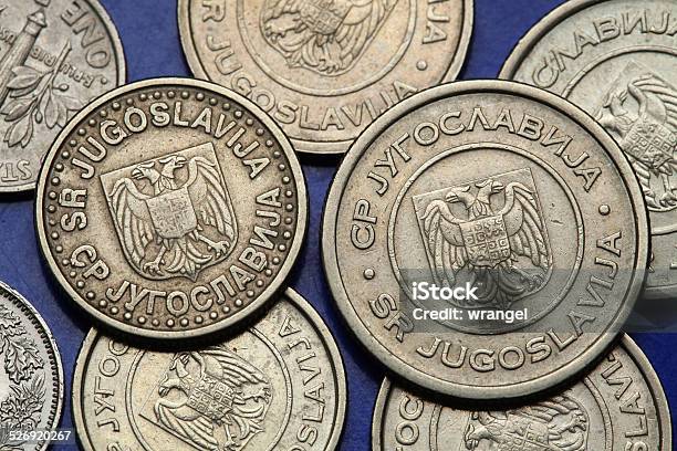 Coins Of Yugoslavia Stock Photo - Download Image Now - 2002, Close-up, Coat Of Arms