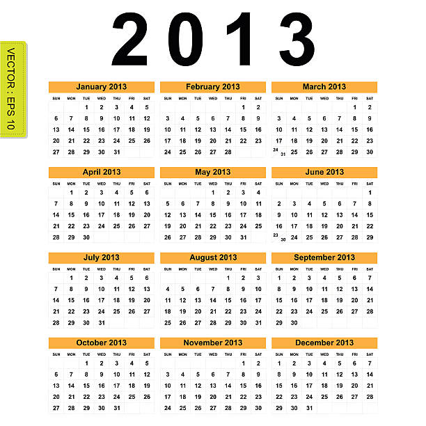 2013 Calendar vector 2013 Calendar vector 2013 stock illustrations