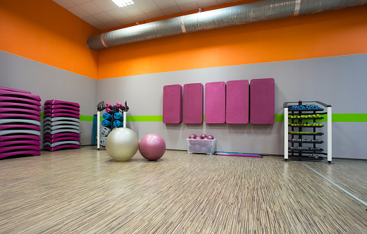 Photo of spacious colorful exercise room