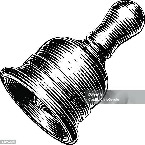 Vintage Bell Icon Stock Illustration - Download Image Now - Bell, Engraved Image, Engraving