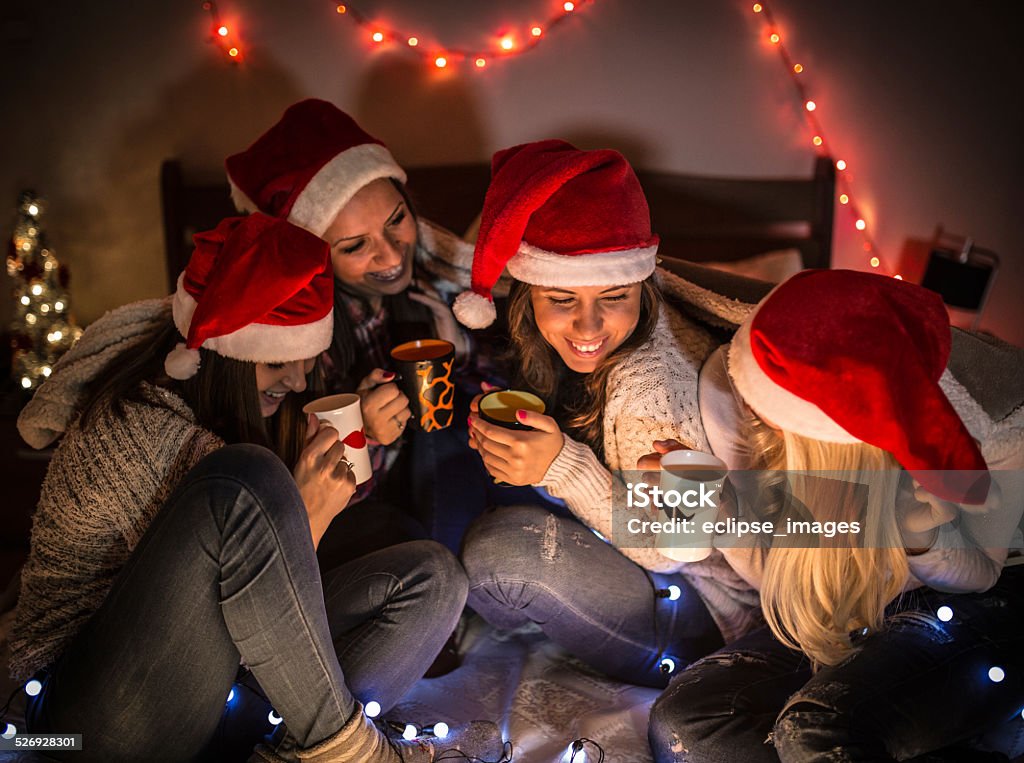 Christmas with friends 20-29 Years Stock Photo