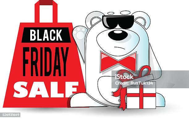 Black Friday Shopping Bag With The Animal In Black Glasses Stock Photo - Download Image Now