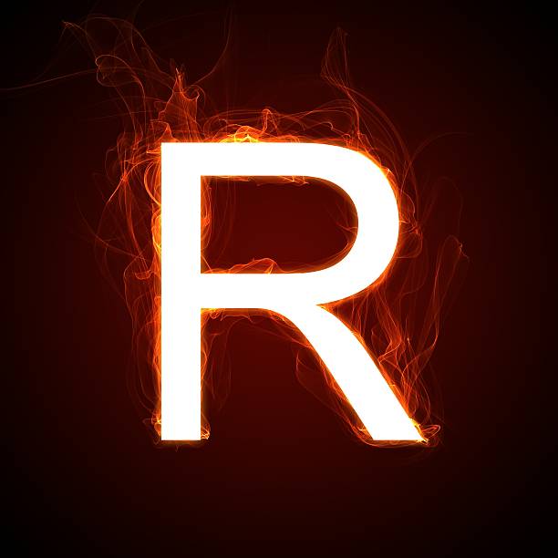 Fiery Letter R 360+ Flame Letter Font Silhouette Stock Photos, Pictures & Royalty-Free ...