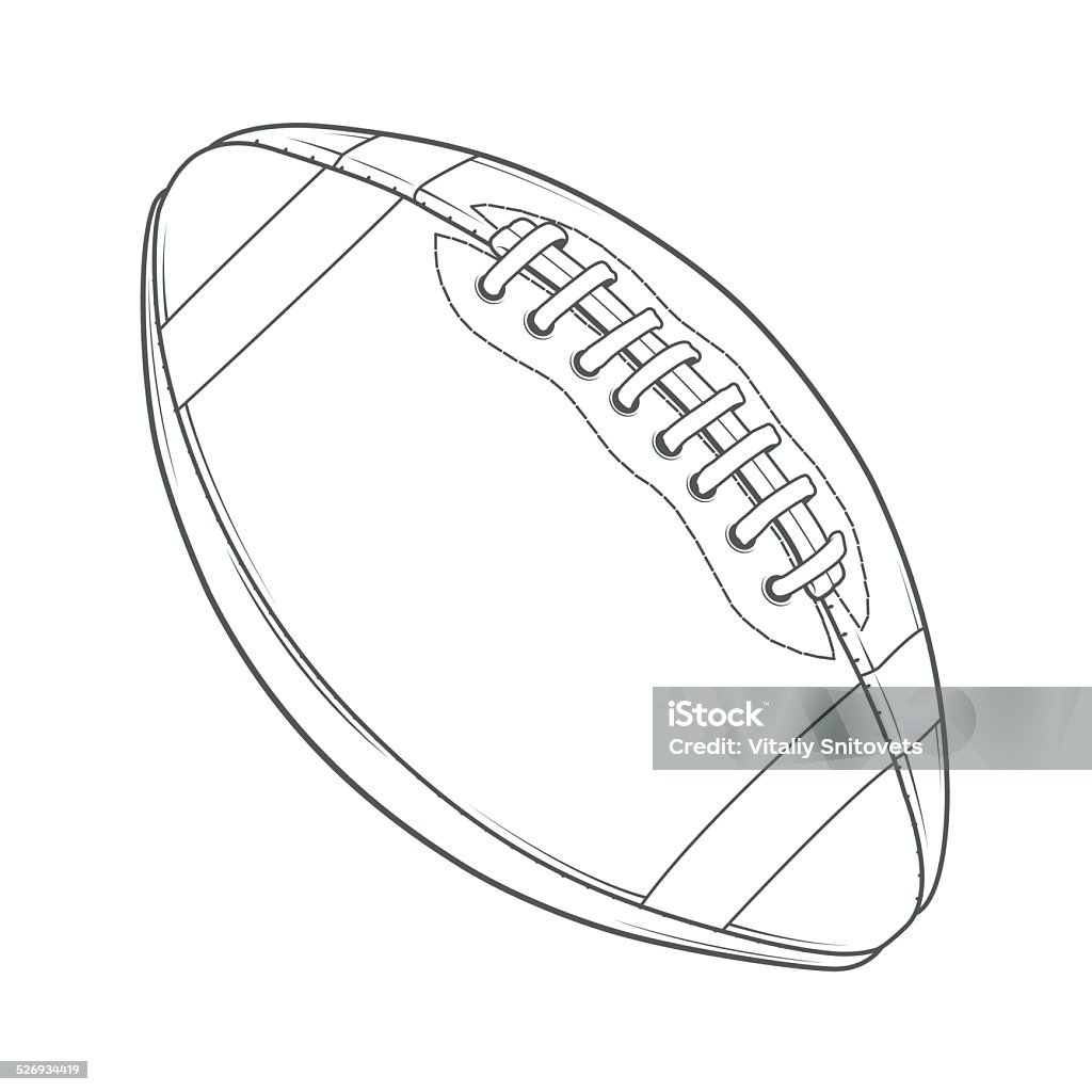 American Football Ball Stock Illustration - Download Image Now - American  Football - Ball, American Football - Sport, Outline - iStock