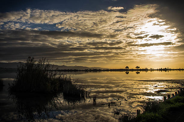 Sunrise at the salt pans of Quartu Sant'Elena