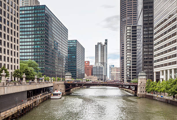 istock Skyscrapers by the Canal in Chicago 526944397