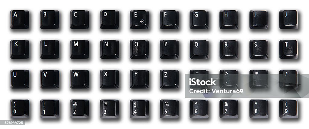 Black Computer Key Black Computer Keyboard Keys With Shadow Stock Photo - Download Image ...