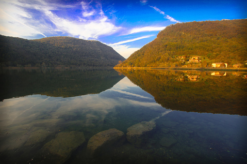 A small lake in Lombardy - reflections of autumn