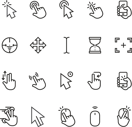 Cursor icons for any device. From desktop to multi-touch interfaces.