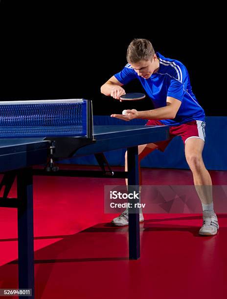Table Tennis Player Stock Photo - Download Image Now - Activity, Adult, Adults Only