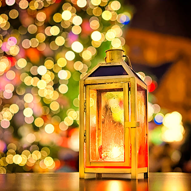 istock Lamp at european Christmas market 526948593