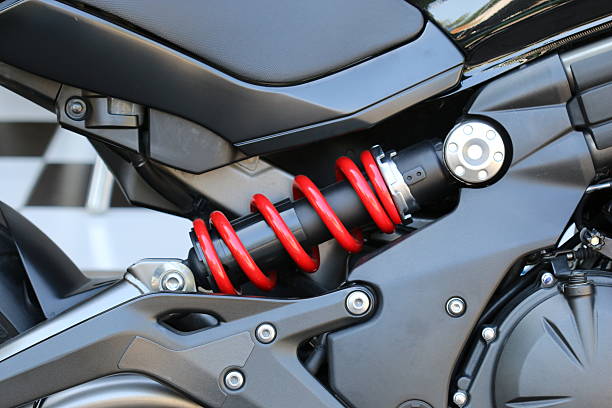 istock Close up Shock Absorber's motorcycle 526948599