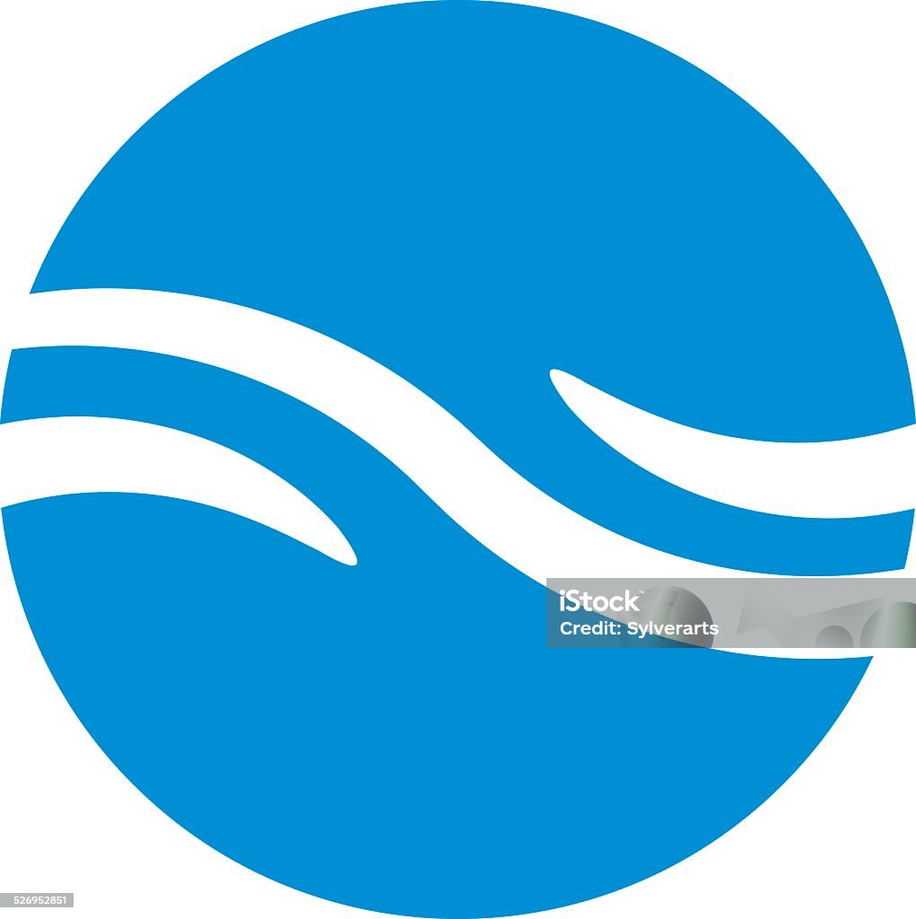 Welle Wasser-symbol, abstrakte symbol, Vektor-symbol - Lizenzfrei Icon Vektorgrafik