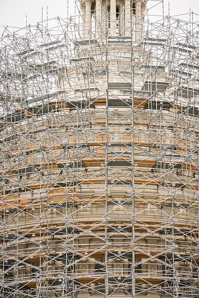 istock Scaffolding used in building restoration 526953811