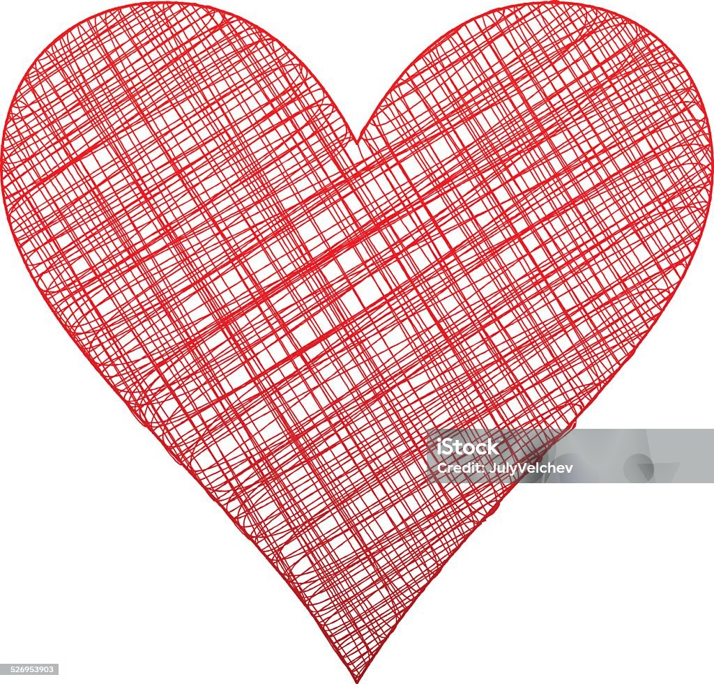 red drawing heart symbol Red drawing heart symbol. Vector illustration. Celebration stock vector