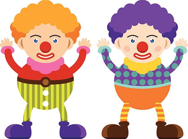 Funny Clown vector art illustration