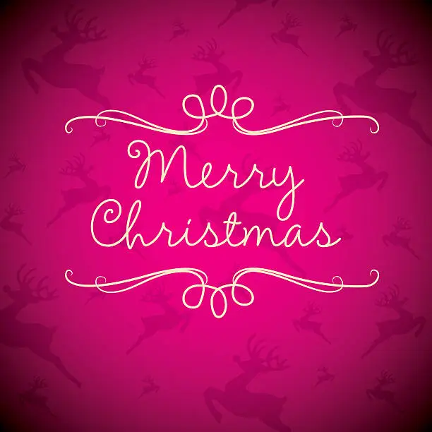 Vector illustration of Merry Christmas card in vector format.