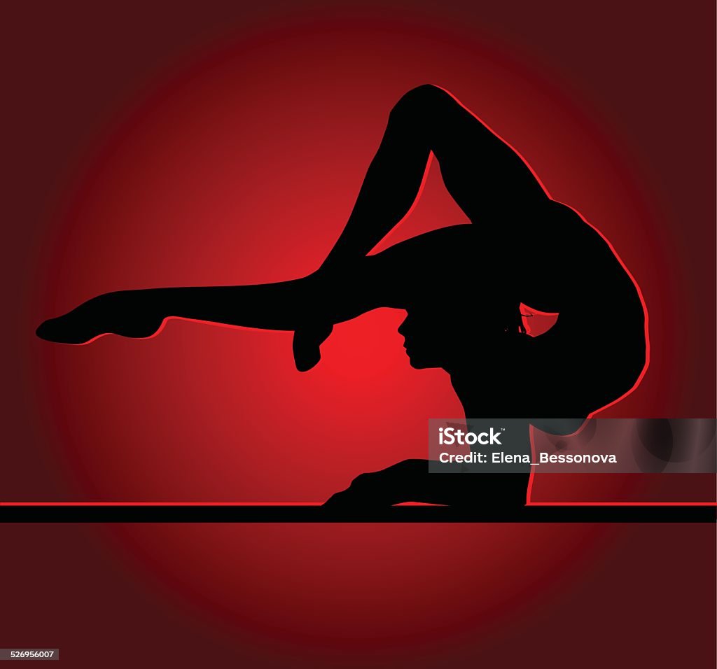 Flexible dancing girl Gymnastics stock vector