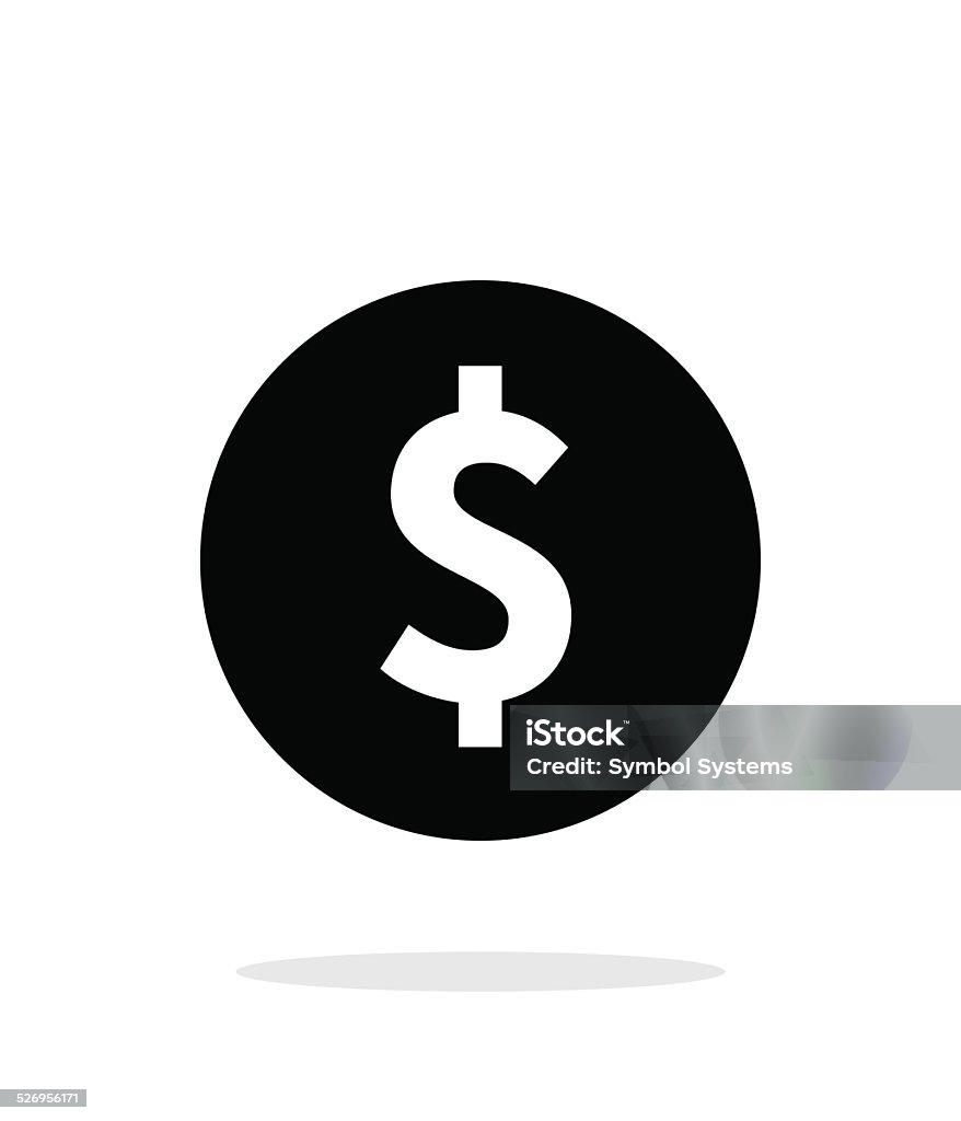 Coin with dollar sign simple icon on white background. Coin with dollar sign simple icon on white background. Vector illustration. Dollar Sign stock vector