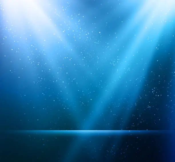 Vector illustration of Abstract magic blue light background