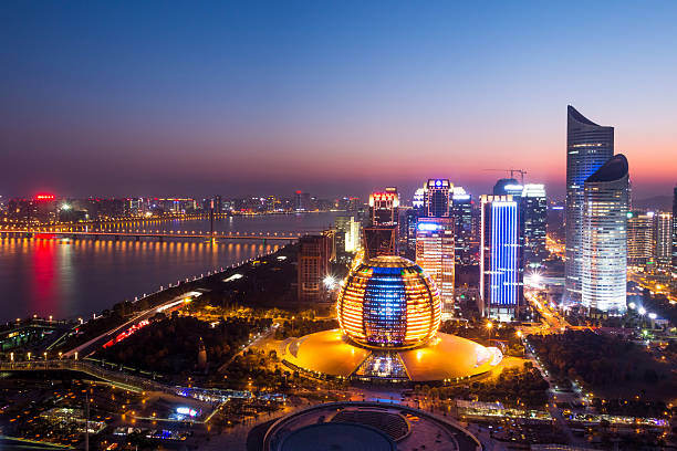 istock Urban cityscape, skyscrape at night 526956919