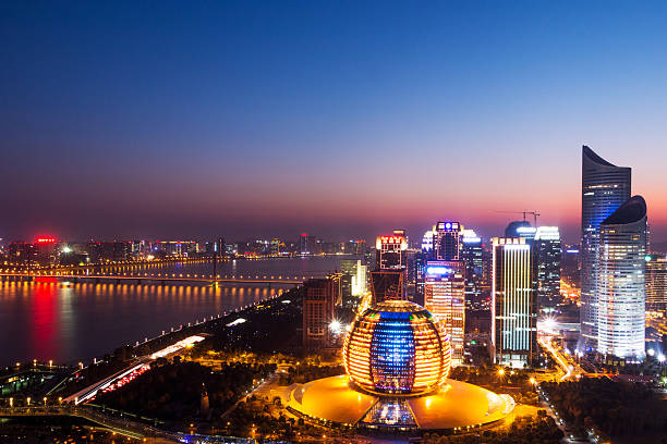 istock Urban cityscape, skyscrape at night 526956923