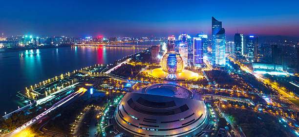 istock Urban cityscape, skyscrape at night 526956941