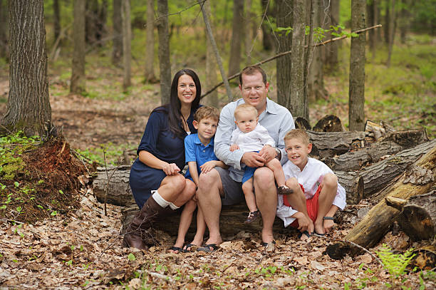 istock Beautiful Family Posing for Portrait 526957061