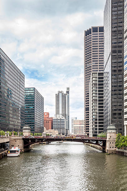 istock Skyscrapers by the Canal in Chicago 526957555