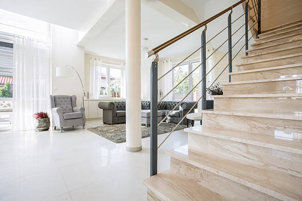 Staircase in modern living room