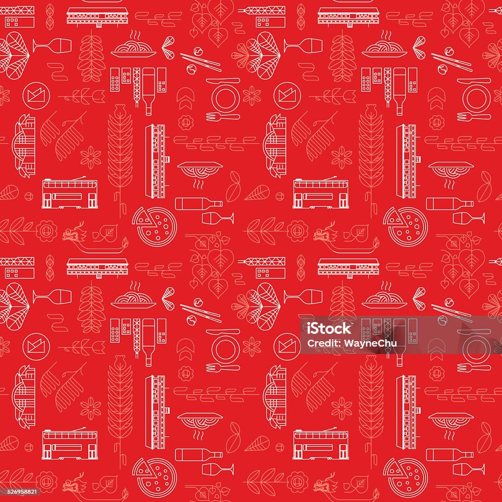 Hong Kong Pattern Vector Pattern Of Hong Kong Stock Illustration - Download Image Now - Hong ...