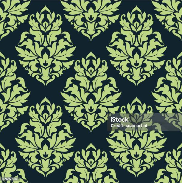 Green Floral Seamless Pattern Stock Illustration - Download Image Now - Abstract, Arts Culture and Entertainment, Backgrounds