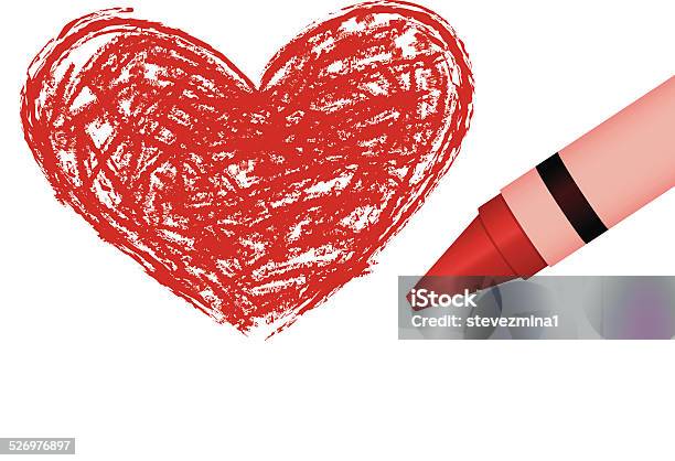Heart Sketch Stock Illustration - Download Image Now - Crayon, Heart Shape, Illustration