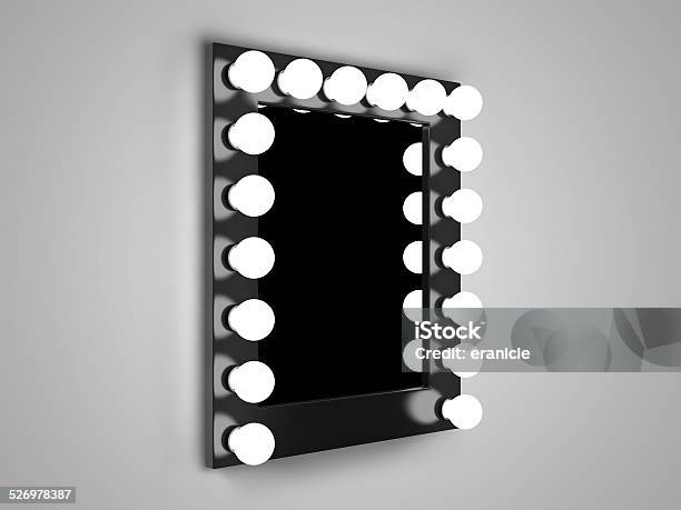 Makeup Mirror Stock Photo - Download Image Now - Mirror - Object, Make-Up, Light Bulb