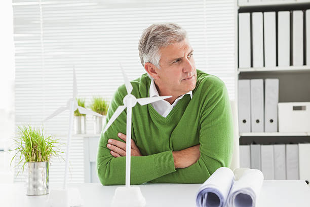 istock Casual businessman looking at away 526981121