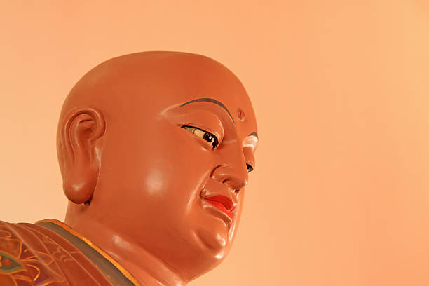 closeup of buddhism bodhisattva statues in a temple, north china