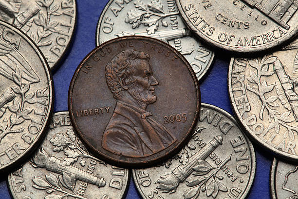 istock Coins of USA. US cent. Abraham Lincoln 527012653