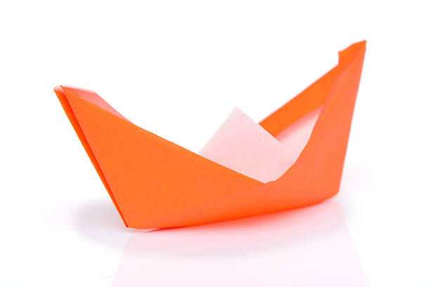 istock Boat origami isolated 527013589
