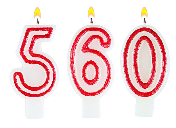 istock candles number five hundred sixty isolated on white background 527014931