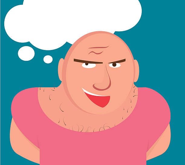 ilustrações de stock, clip art, desenhos animados e ícones de grande homem careca com os músculos - completely bald