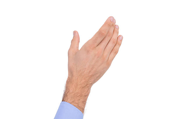 istock Businessman holding hand out in presentation 527016131